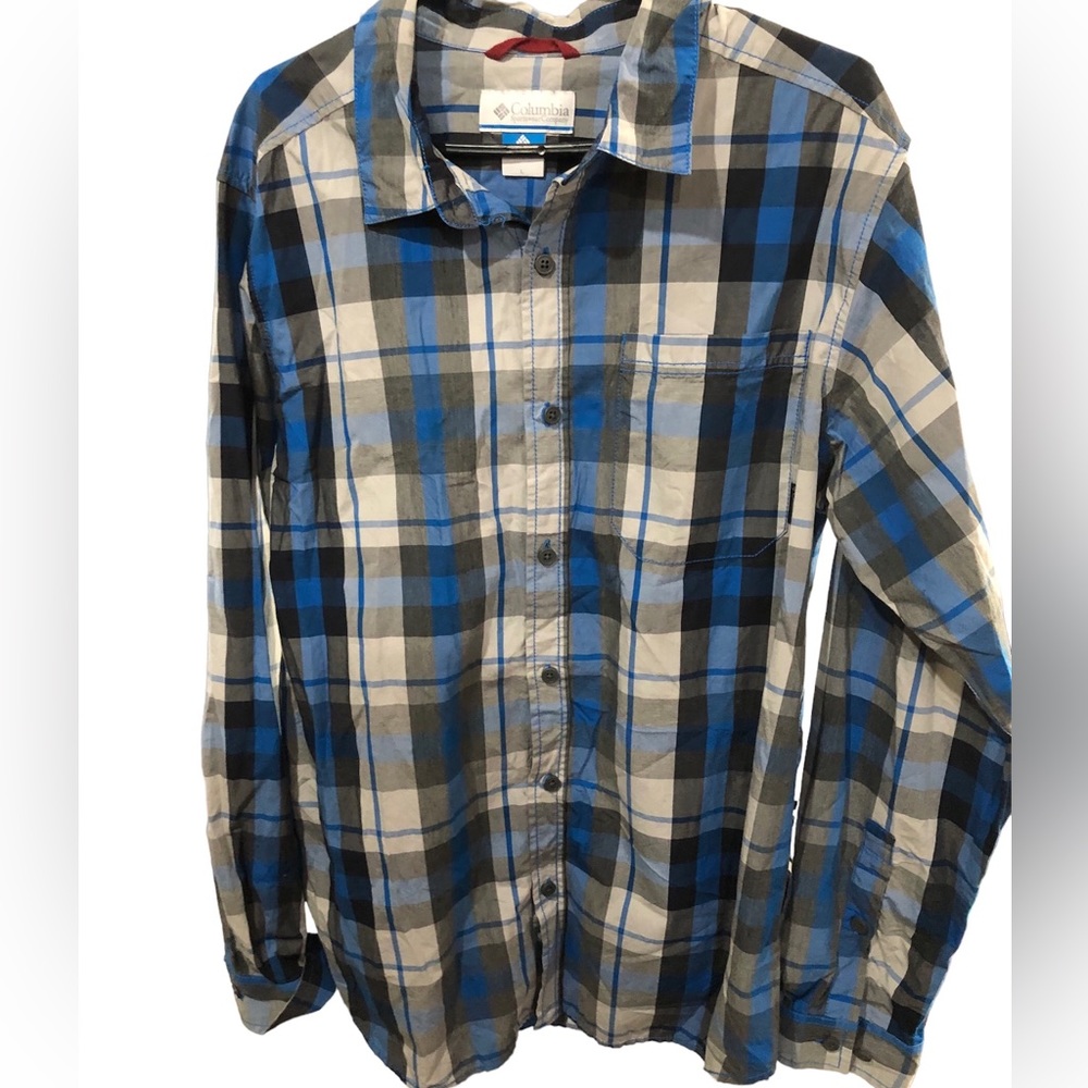Columbia plaid Button down shirt long sleeve Large